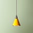 Stanlette pendant shade in yellow with copper interior