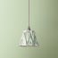 7 inch pendant lamp shade in ikat printed zig-zag eau de nil linen