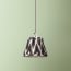 7 inch pendant lamp shade in ikat printed zig-zag black linen