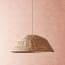 Khaya smaller pendant shade with binga pattern in natural