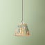7 inch pendant shade in herball and weld bower printed cotton by Morris & Co