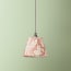 7 inch pendant shade in brick dust wallflower printed cotton by Morris & Co