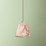 7 inch pendant shade in brick dust wallflower printed cotton by Morris & Co