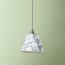 7 inch pendant shade in slate blue wallflower printed cotton by Morris & Co