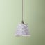 7 inch block printed pendant shade in inky fingers Borage by Morris & Co
