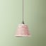 7 inch block printed pendant shade in red house Borage by Morris & Co