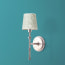 Larger Single chukka wall fixture in antiqued silver
