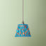 7 inch pendant shade in blue herringbone by Matthew Williamson