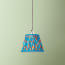 7 inch pendant shade in blue herringbone by Matthew Williamson