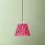 7 inch pendant shade in pink herringbone by Matthew Williamson