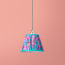 7 inch pendant shade in turquoise Disco Zebra by Matthew Williamson