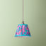 7 inch pendant shade in turquoise Disco Zebra by Matthew Williamson