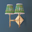 Double Astor wall fixture in antiqued brass