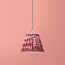 7 inch pendant shade in Crimson tie dyed cotton