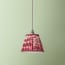 7 inch pendant shade in Crimson tie dyed cotton