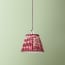 7 inch pendant shade in Crimson tie dyed cotton