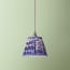 7 inch pendant shade in denim tie dyed cotton