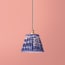 7 inch pendant shade in denim tie dyed cotton