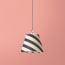 7 inch pendant shade in jet stripes hand painted card