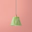 7 inch pendant shade in classic green chalk stripes printed cotton