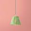7 inch pendant shade in classic green chalk stripes printed cotton