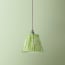 7 inch pendant shade in classic green chalk stripes printed cotton