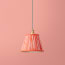 7 inch pendant shade in coral chalk stripes printed cotton