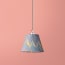7 inch pendant shade in blue, yellow and red Brenta hand made marble paper