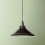 Ted ceramic pendant shade in black with stone interior