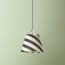 7 inch pendant shade in jet stripes hand painted card