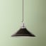 Ted ceramic pendant shade in black with stone interior