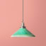 Ted ceramic pendant shade in bottle green with stone interior