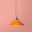 Ted ceramic pendant shade in orange with stone interior
