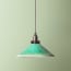 Ted ceramic pendant shade in bottle green with stone interior
