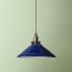 Ted ceramic pendant shade in navy with stone interior