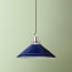 Ted ceramic pendant shade in navy with stone interior