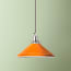 Ted ceramic pendant shade in orange with stone interior