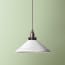 Ted ceramic pendant shade in stone with stone interior