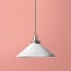 Ted ceramic pendant shade in stone with stone interior