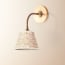 Colombari wall fixture in antiqued brass and cane