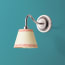 Swan neck wall fixture in antiqued silver
