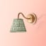 Bathroom Swan neck wall fixture in antiqued brass finish