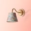 Bathroom Swan neck wall fixture in antiqued brass finish