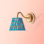 Bathroom Swan neck wall fixture in antiqued brass finish