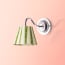 Bathroom Swan neck wall fixture in chrome finish