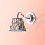 Bathroom Swan neck wall fixture in chrome finish