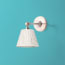 Elbow wall fixture in antiqued silver
