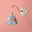 Drake wall fixture in natural wood