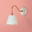 Drake wall fixture in natural wood