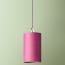 5 inch tall drum pendant shade in Hibiscus hand made parchment